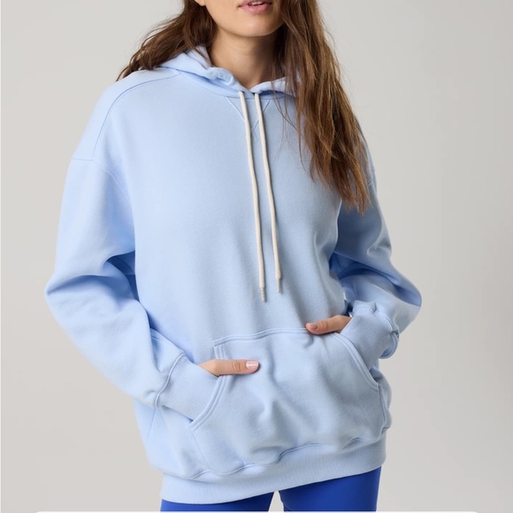 Aerie Offline Cloud Fleece Oversized Sky Blue Women's Sweatshirt Hoodie Size XS - Picture 1 of 7